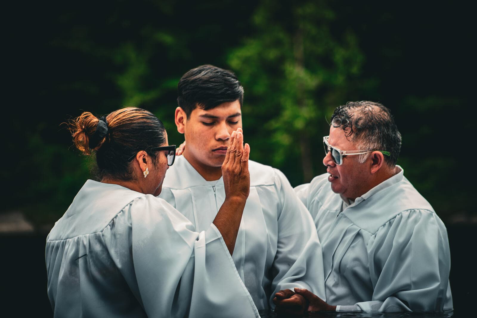 Baptism prayer before entering the water
